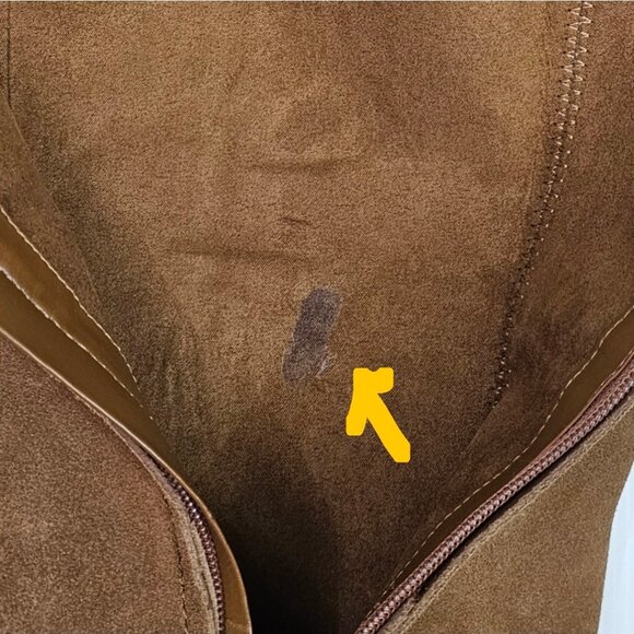 Vince Camuto Tibani Knee High Boot Women 9.5 Brown Suede Cuffed Wedge Heel NEW - Picture 12 of 16